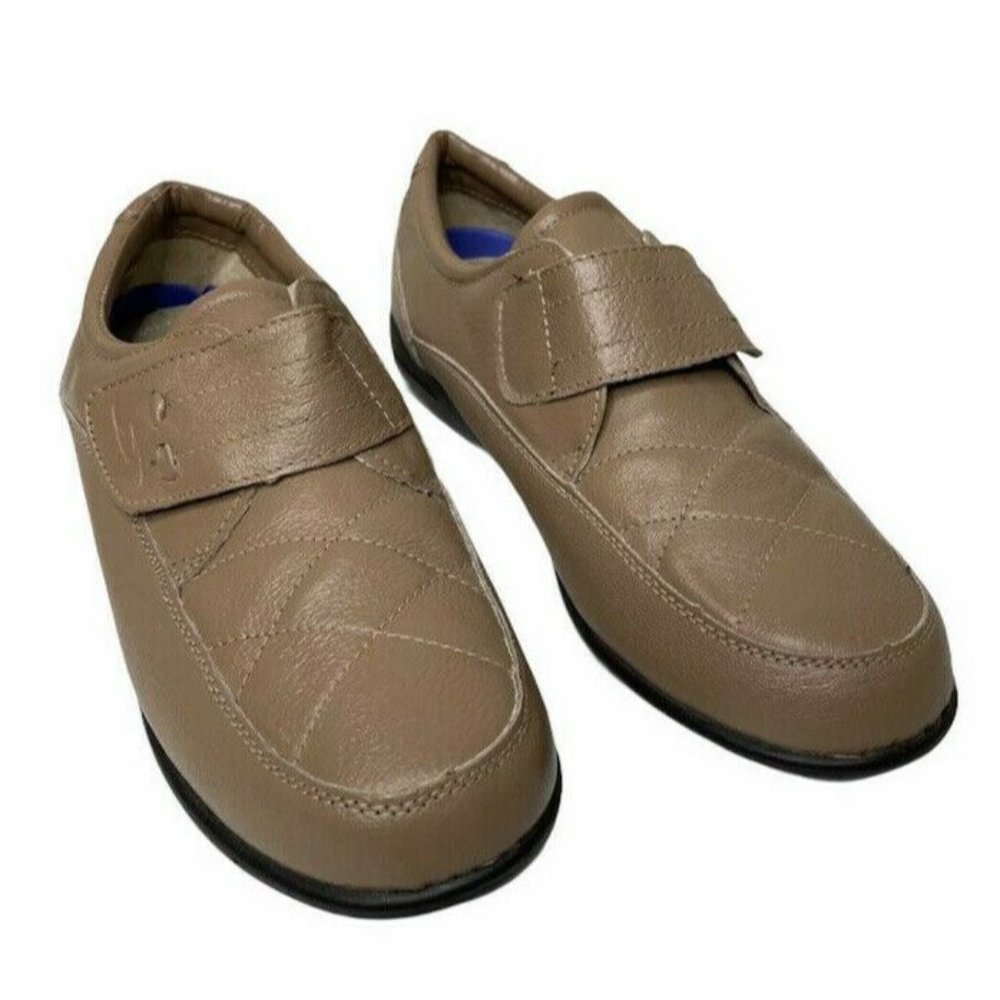 DR SCHOLLS Leather Advanced Comfort Gel Cushion Loafer Hook and Loop Wms Sz 8M